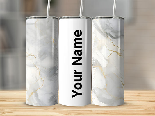 Personalized Marble Design Insulated Tumbler Flask