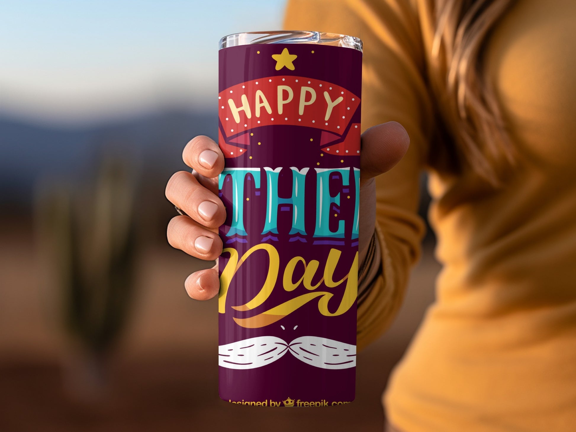 Happy Father's Day Colorful Tumbler for Gifting