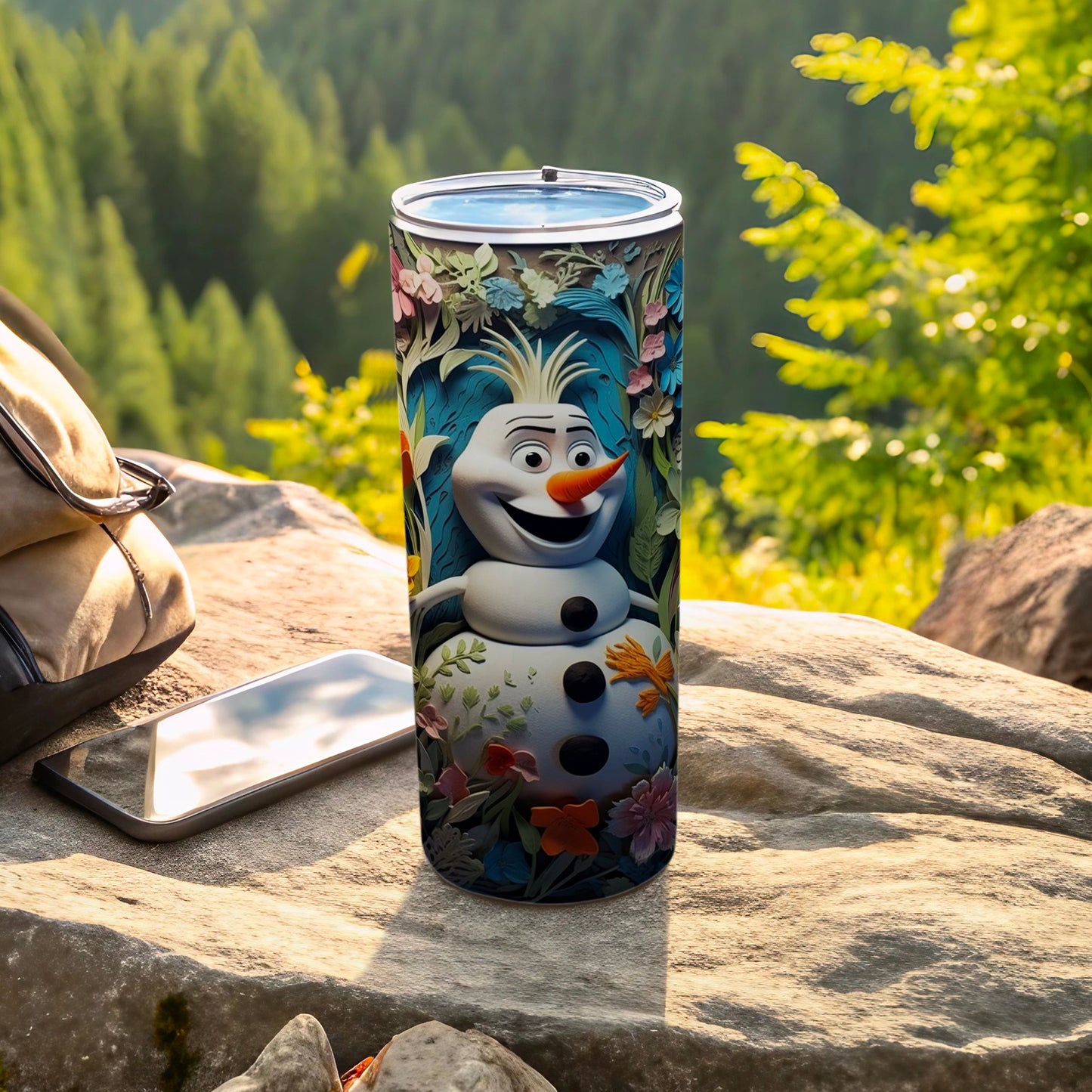 Olaf Character Themed Tumbler with Colorful Design