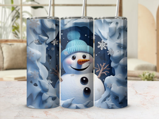 Cute Snowman in Winter Wonderland Tumbler