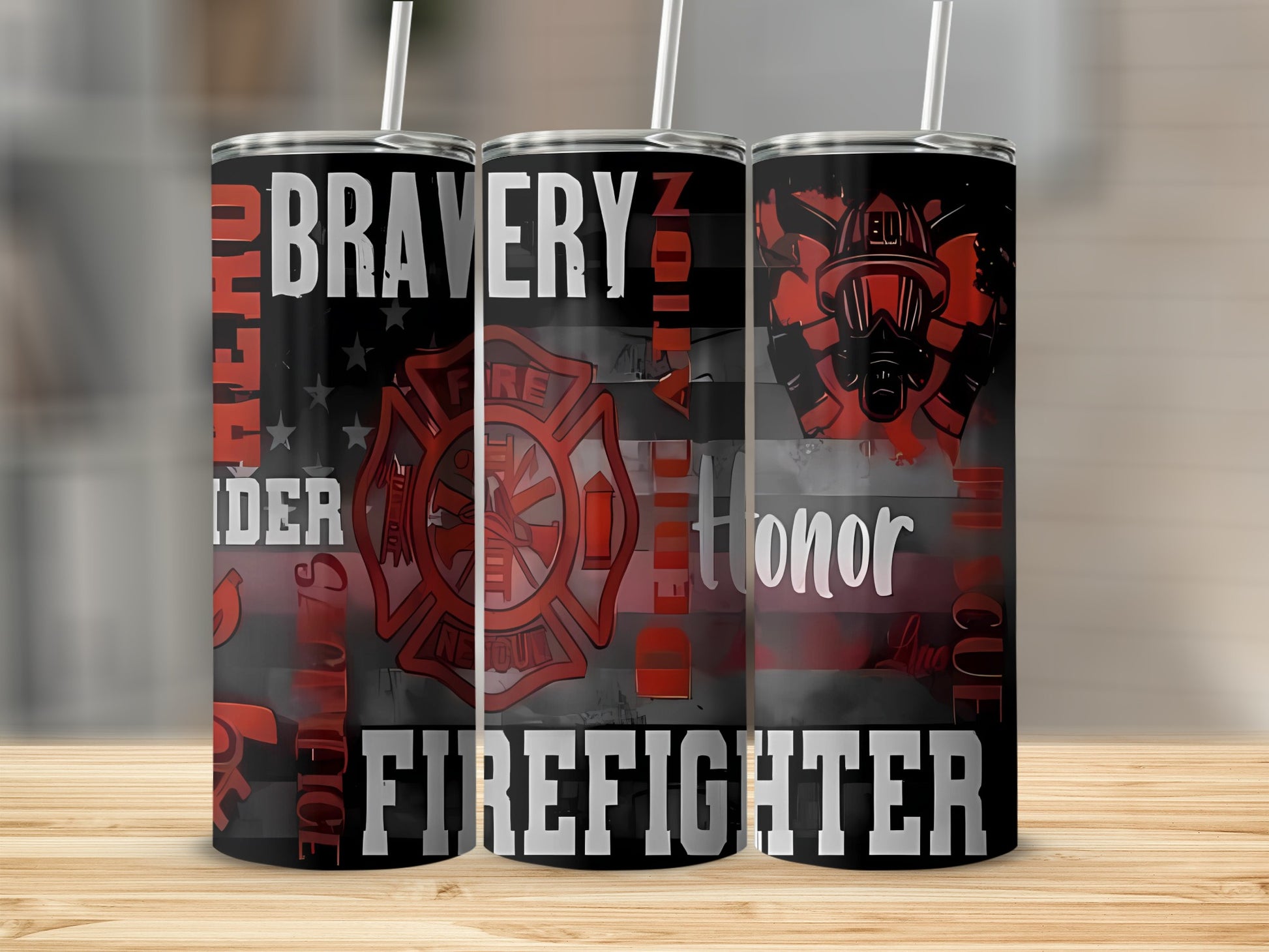 Hero Bravery Dedication Honor Firefighter Tumbler