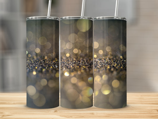 Glittery Bokeh Lights Design Insulated Tumbler Cup