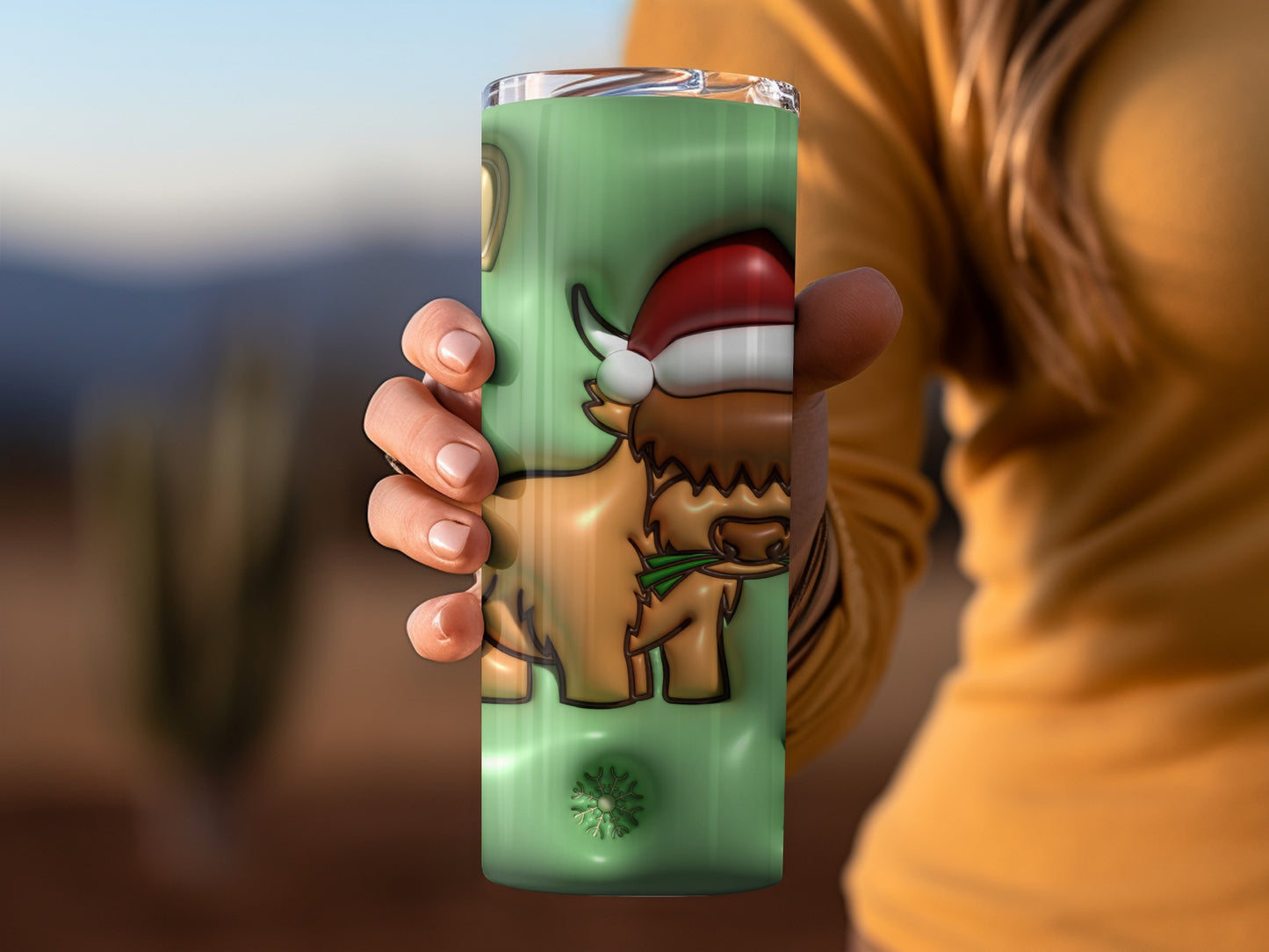 Festive Elf Dog Design Insulated Tumbler Christmas Gift