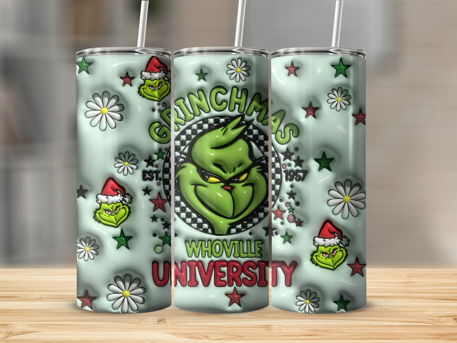 Grinchmas Whoville University Santa Grinch Tumbler