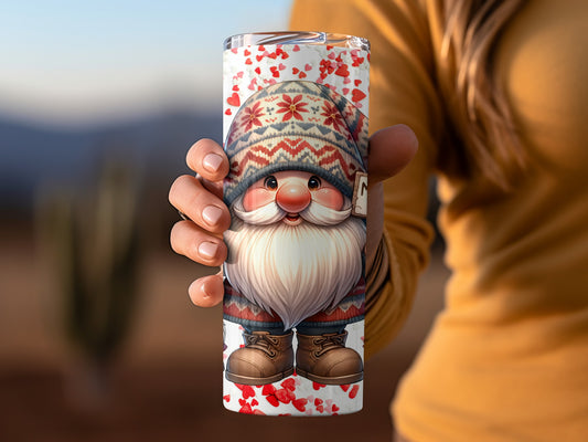 Festive Gnome Design Insulated Travel Tumbler Cup