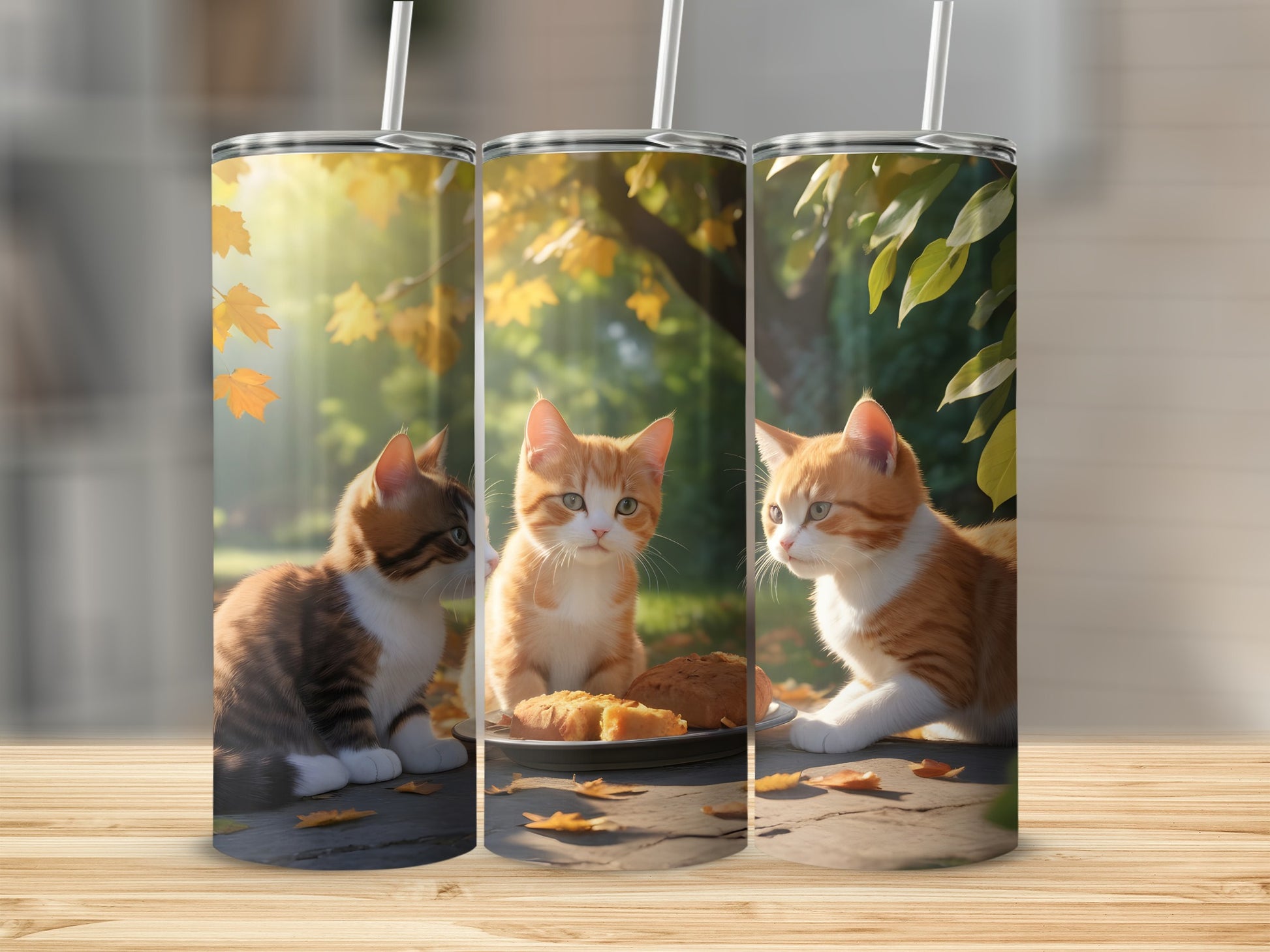 Cute Kittens Autumn Park Baked Goods Tumbler product type