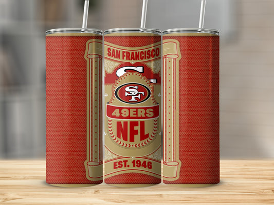San Francisco 49ers Vintage Logo Design Style Tumbler