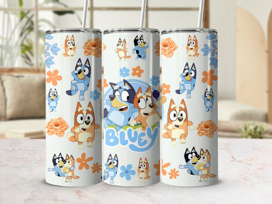 Cute Cartoon Characters Design on Travel Tumbler