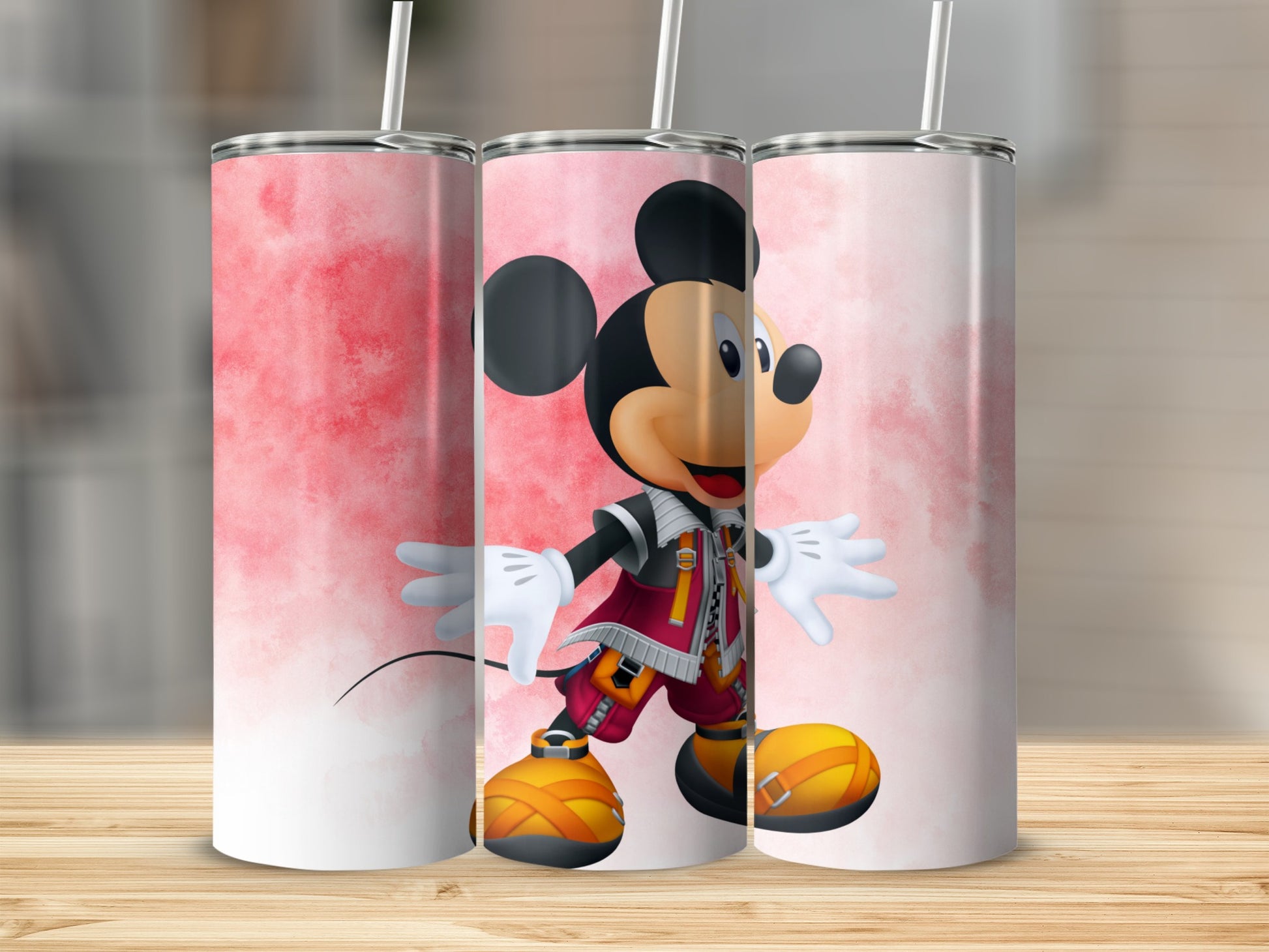 Vibrant Mickey Mouse Design Stainless Steel Tumbler