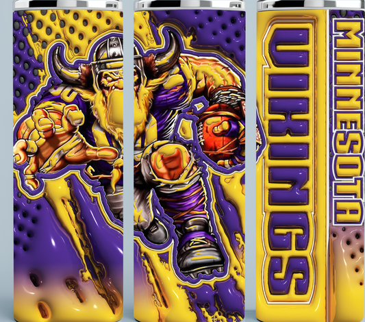 3D Vikings tumbler