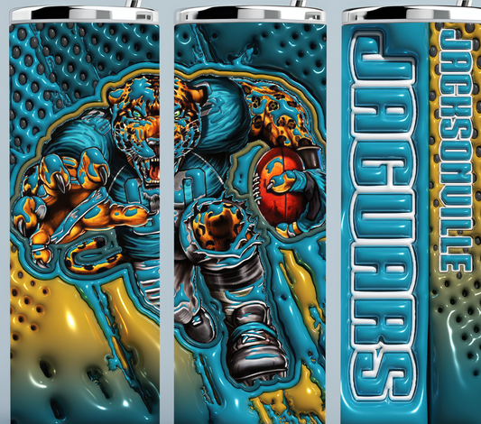 Jacksonville Jaguars football tumbler