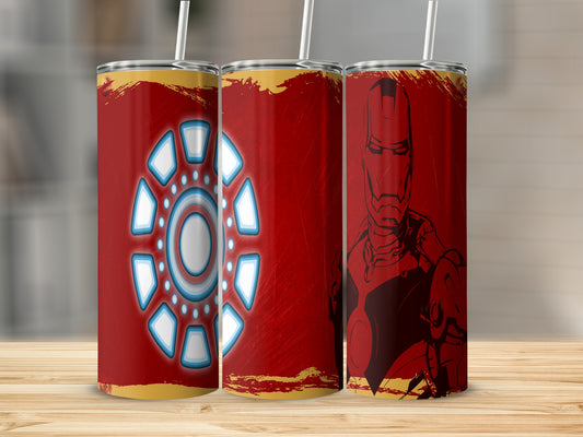 Iron Man Arc Reactor Superhero Art Design Print Tumblers