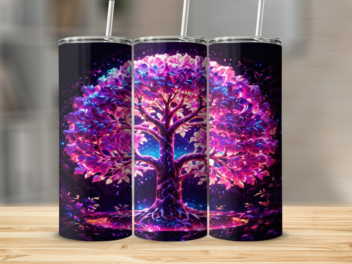 Vibrant Glowing Tree Design Magical Forest product type