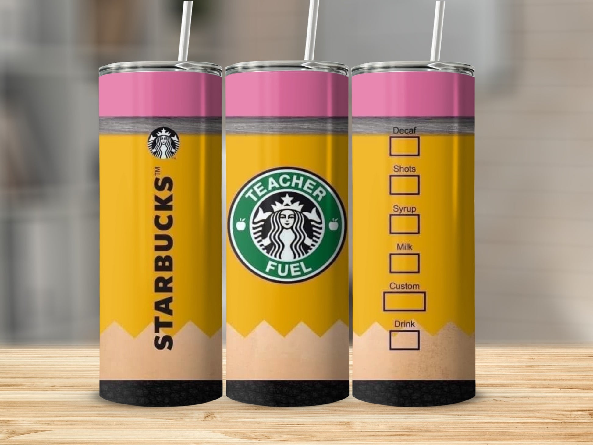 Teacher Fuel Starbucks Design Insulated Drink Tumbler