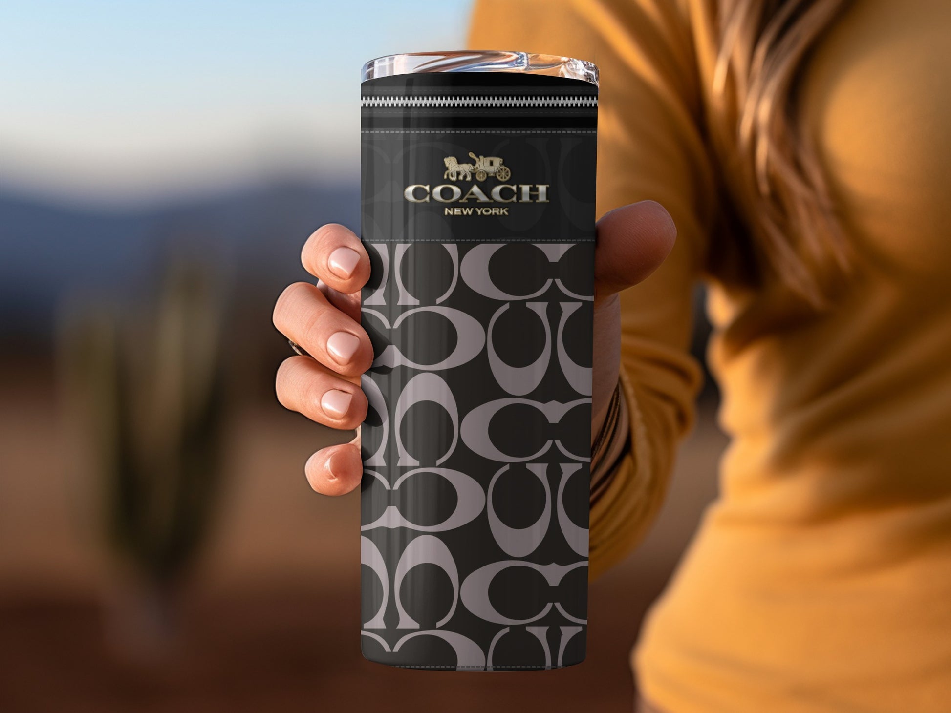 Coach New York Monogram Insulated Travel Tumbler