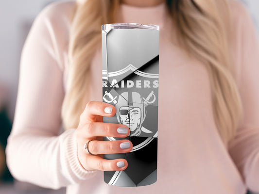 Raiders Logo Unique Geometric Design Decorative Tumblers