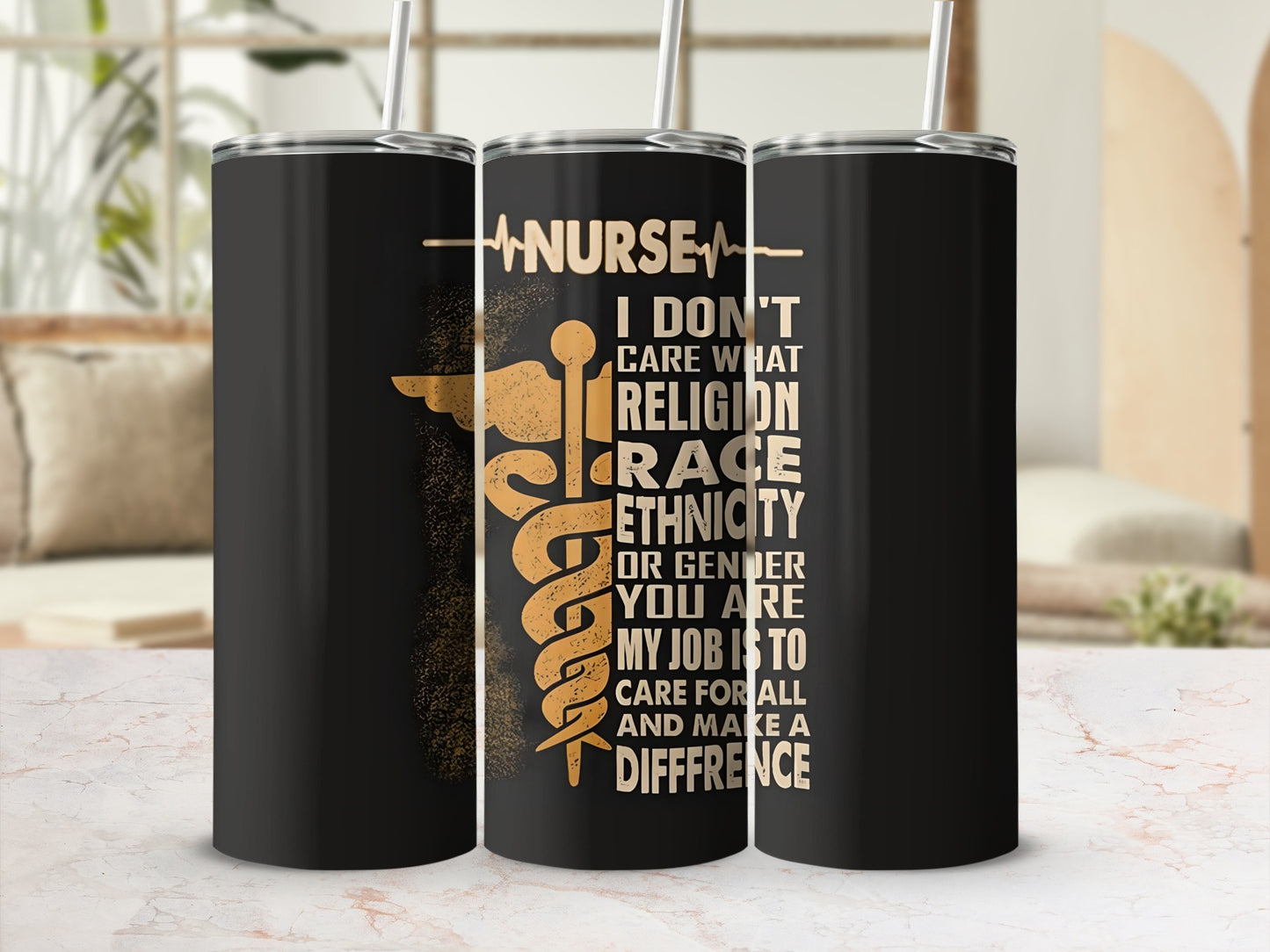 Nurse Inspirational Quote Stainless Steel Tumbler