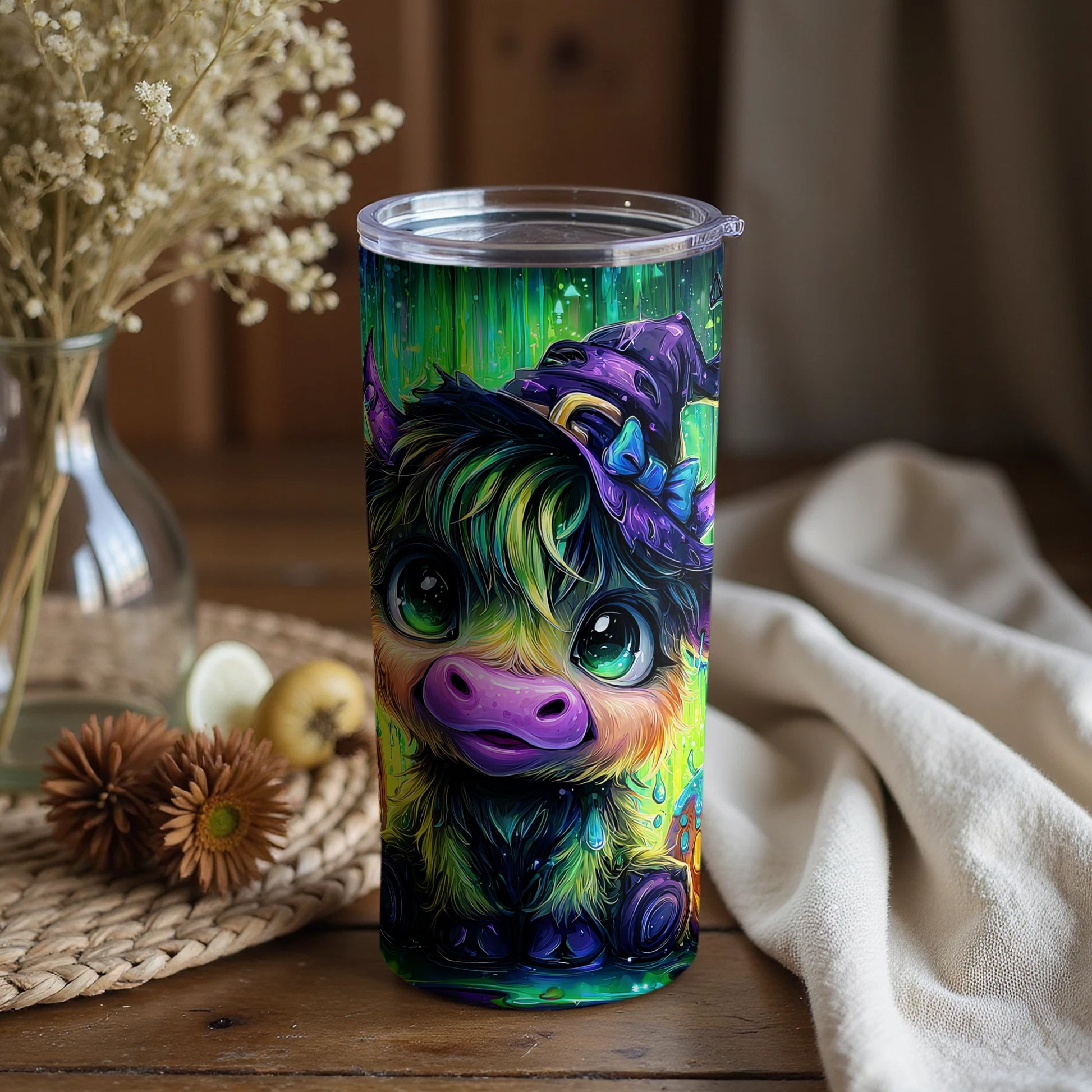 Cute Colorful Cartoon Animal Travel Tumbler Cup