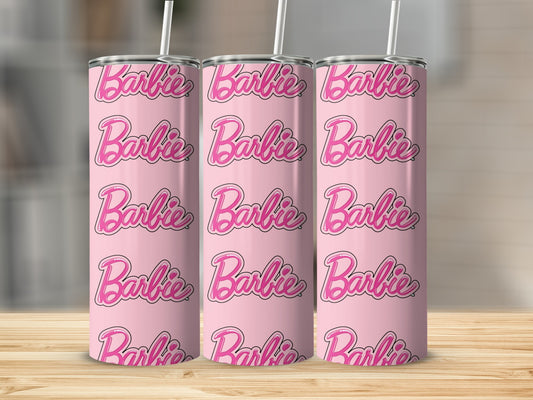 Barbie Pink Logo Repeating Pattern for Gifts Tumblers