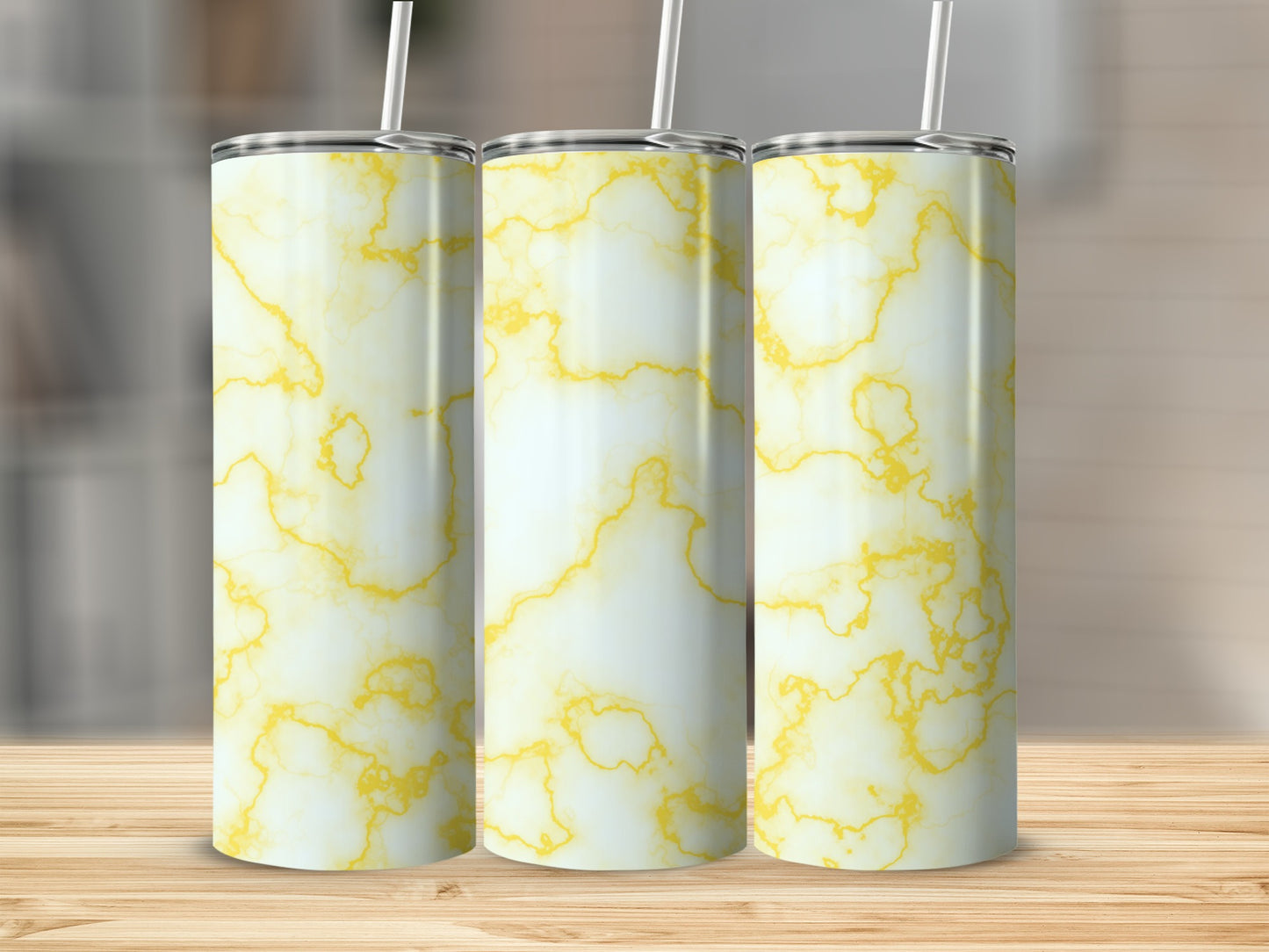 Exquisite Golden Vein Marble Pattern Design Tumblers