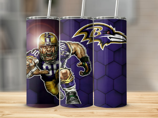 Fierce Football Player Tumbler Cup with Helmet Design