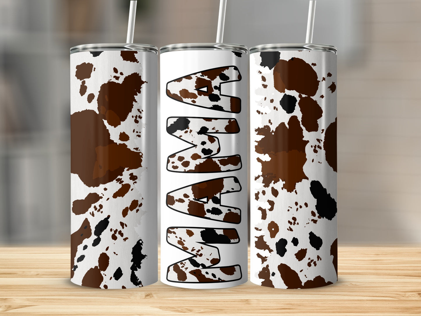 Cow Print Mama Drink Tumbler for Stylish Beverages