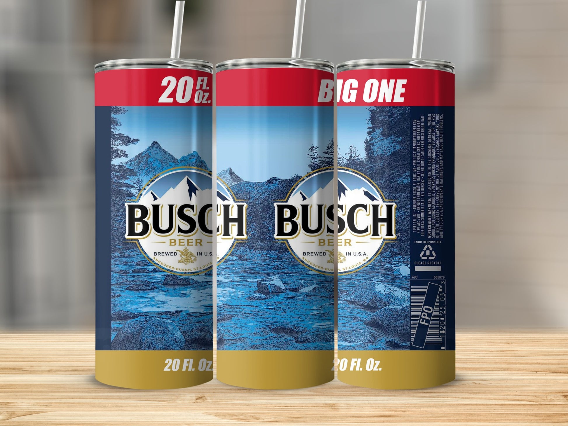 Busch Beer 20 Fl Oz Big One Mountain River product type