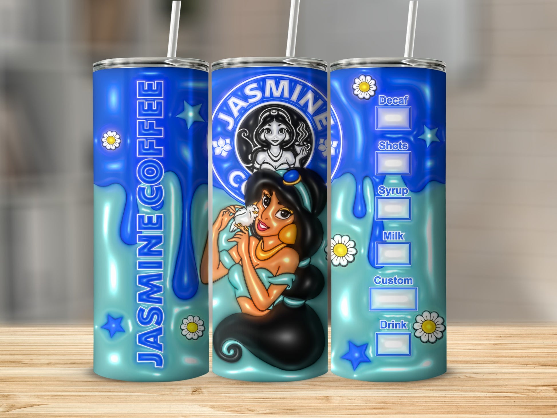 Customized Jasmine Coffee Tumbler for Hot and Cold Drinks
