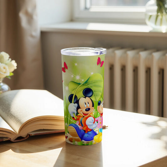 Vibrant Mickey Mouse Tumbler with Butterfly Design