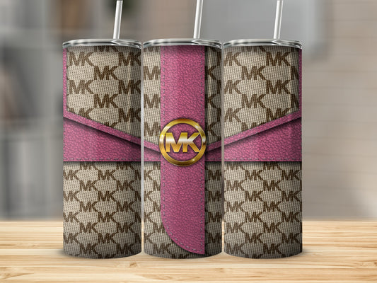Elegant MK Inspired Tumbler with Pink Accents