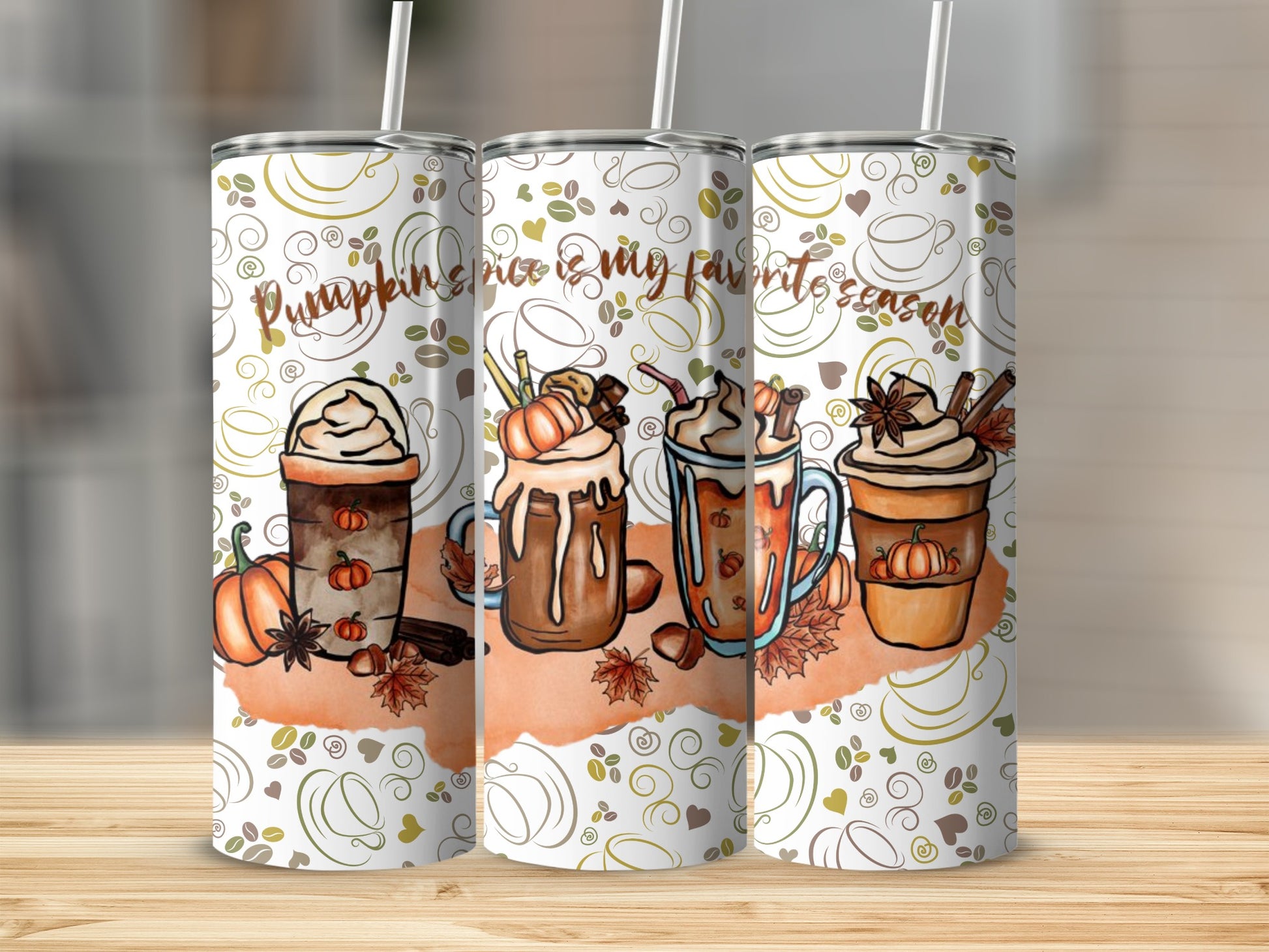 Pumpkin Spice My Favorite Season Tumbler Cup