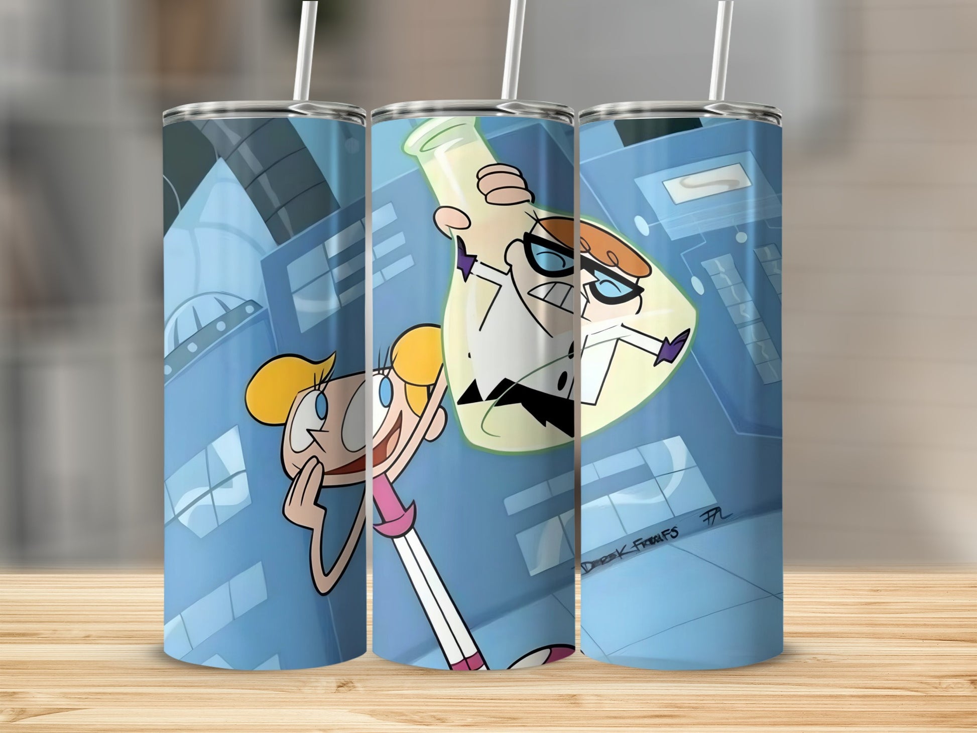 Dexter's Lab Design Skinny Tumbler Cup