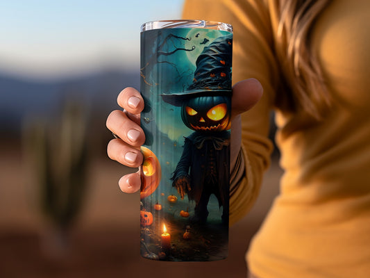 Spooky Halloween Pumpkin Witch Tumbler product type