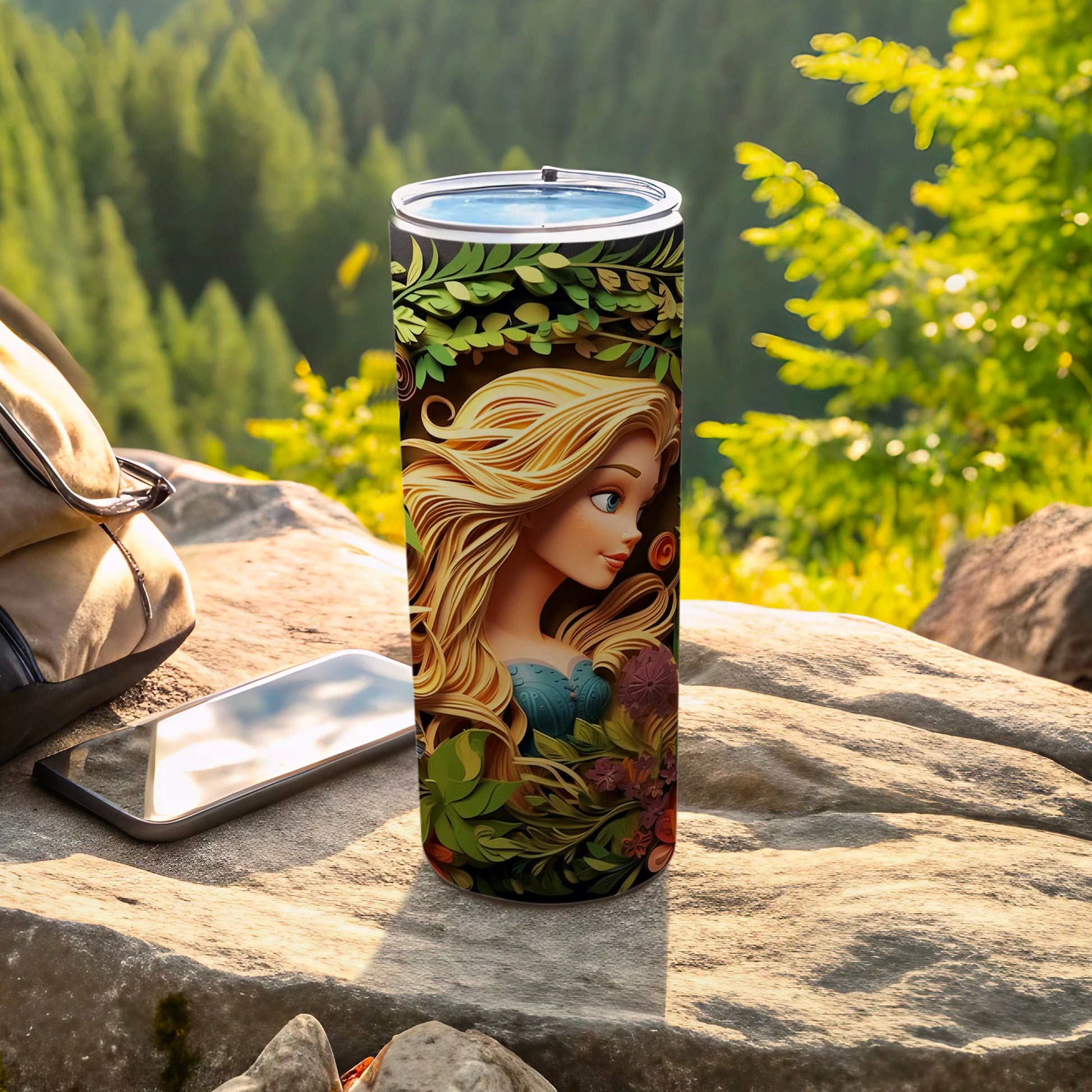 Enchanted Forest Fairy Design Insulated Tumbler