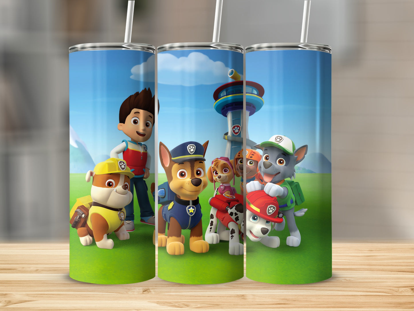 Paw Patrol Character Kids Tumbler With Straw Cup