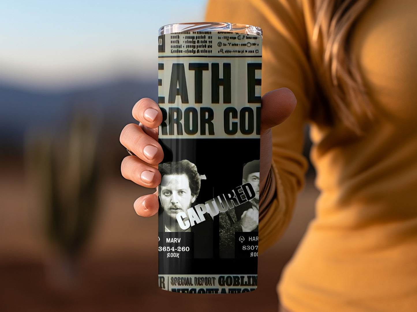 Funny Mugshot Theme Tumbler for Home Alone Fans