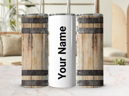Personalized Name Customizable Wooden Tumbler