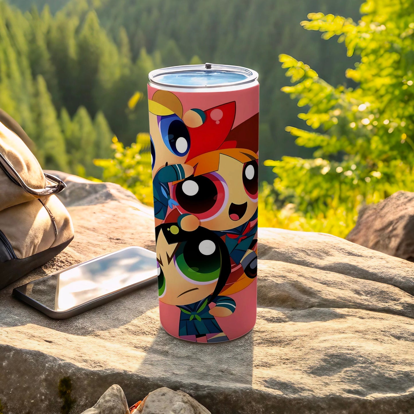 Colorful Cartoon Characters Insulated Tumbler Flask