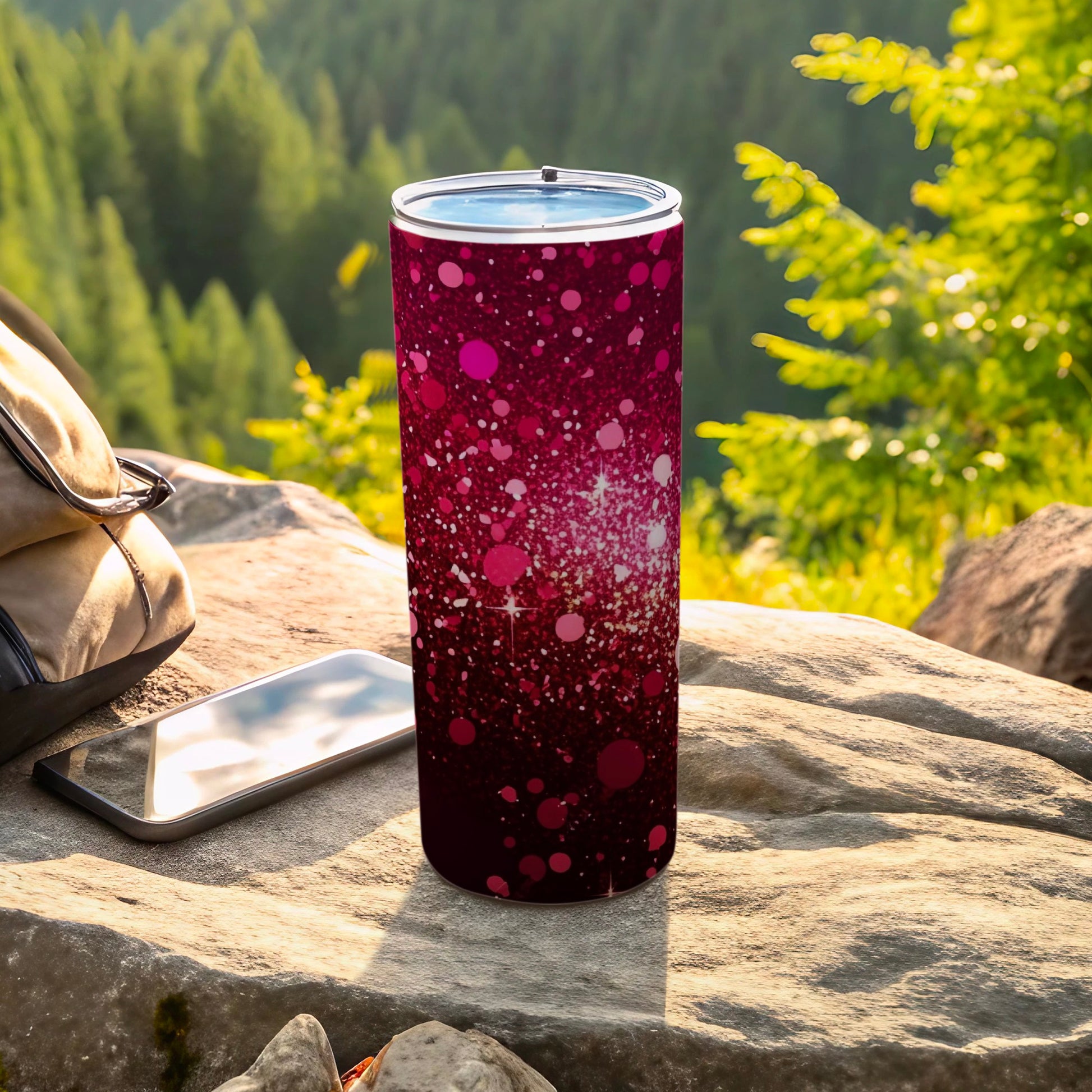 Pink Red Glitter Sparkle Dot Tumbler product type