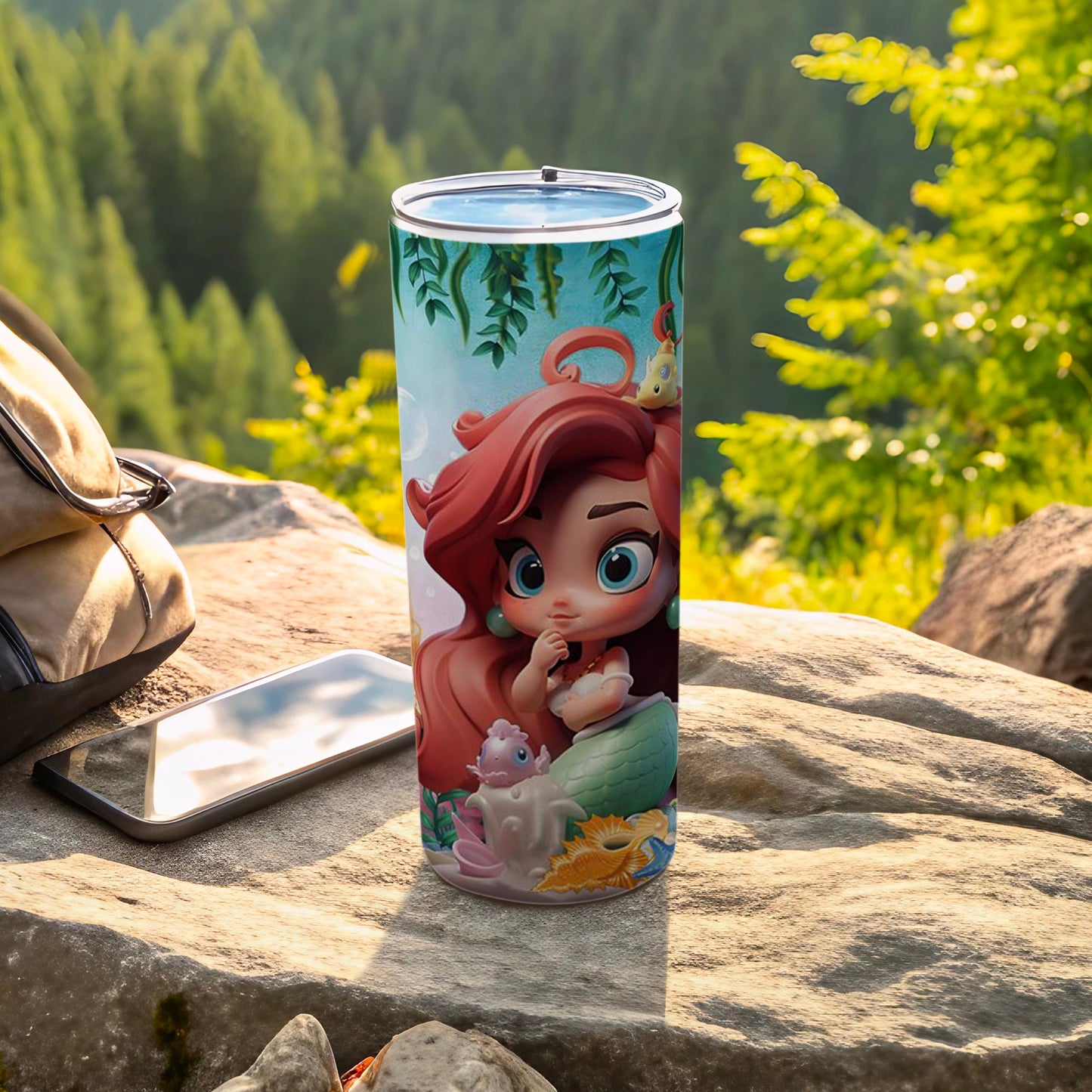 Cute Mermaid Artwork Insulated Stainless Steel Tumbler
