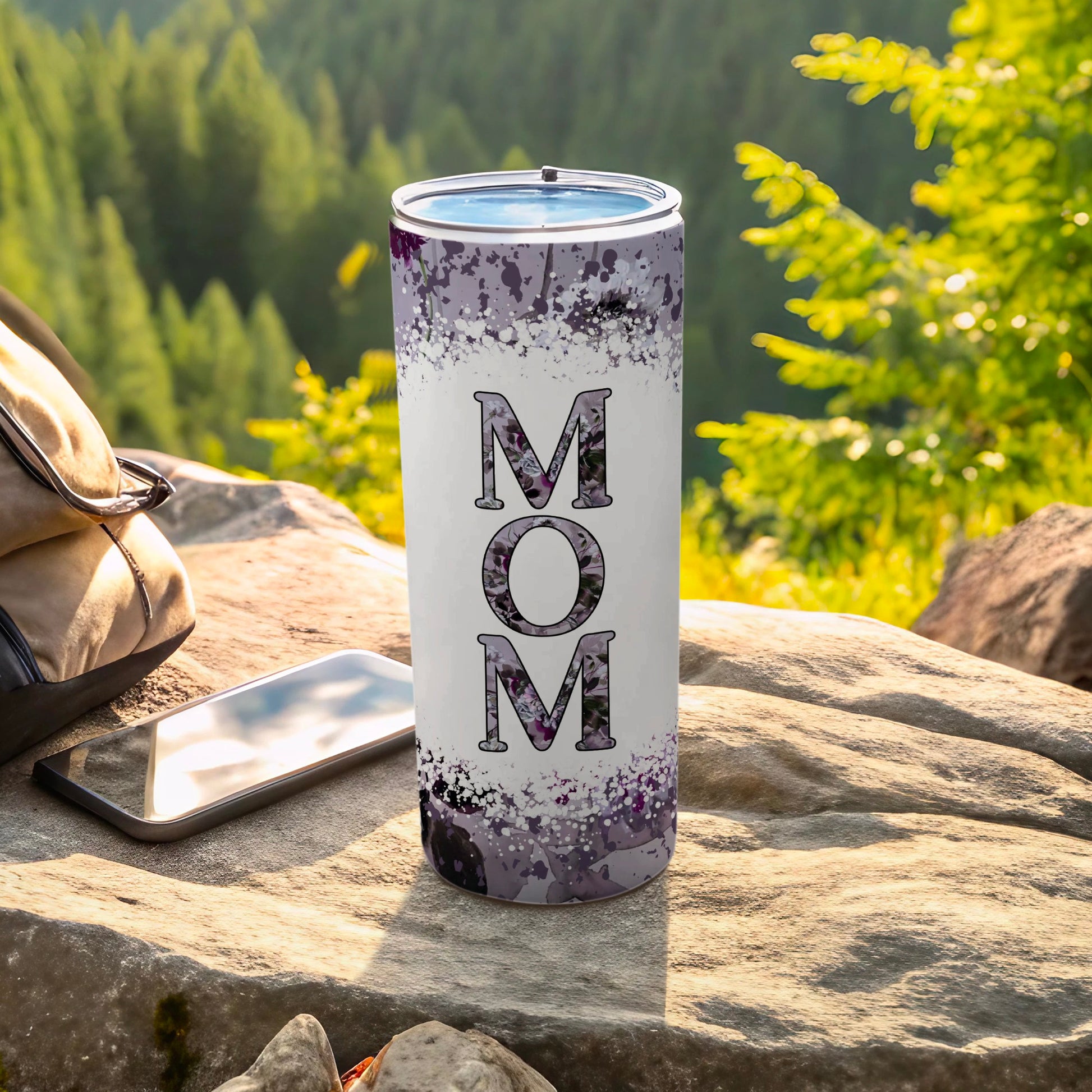 MOM Floral Splatter Design Tumbler product type