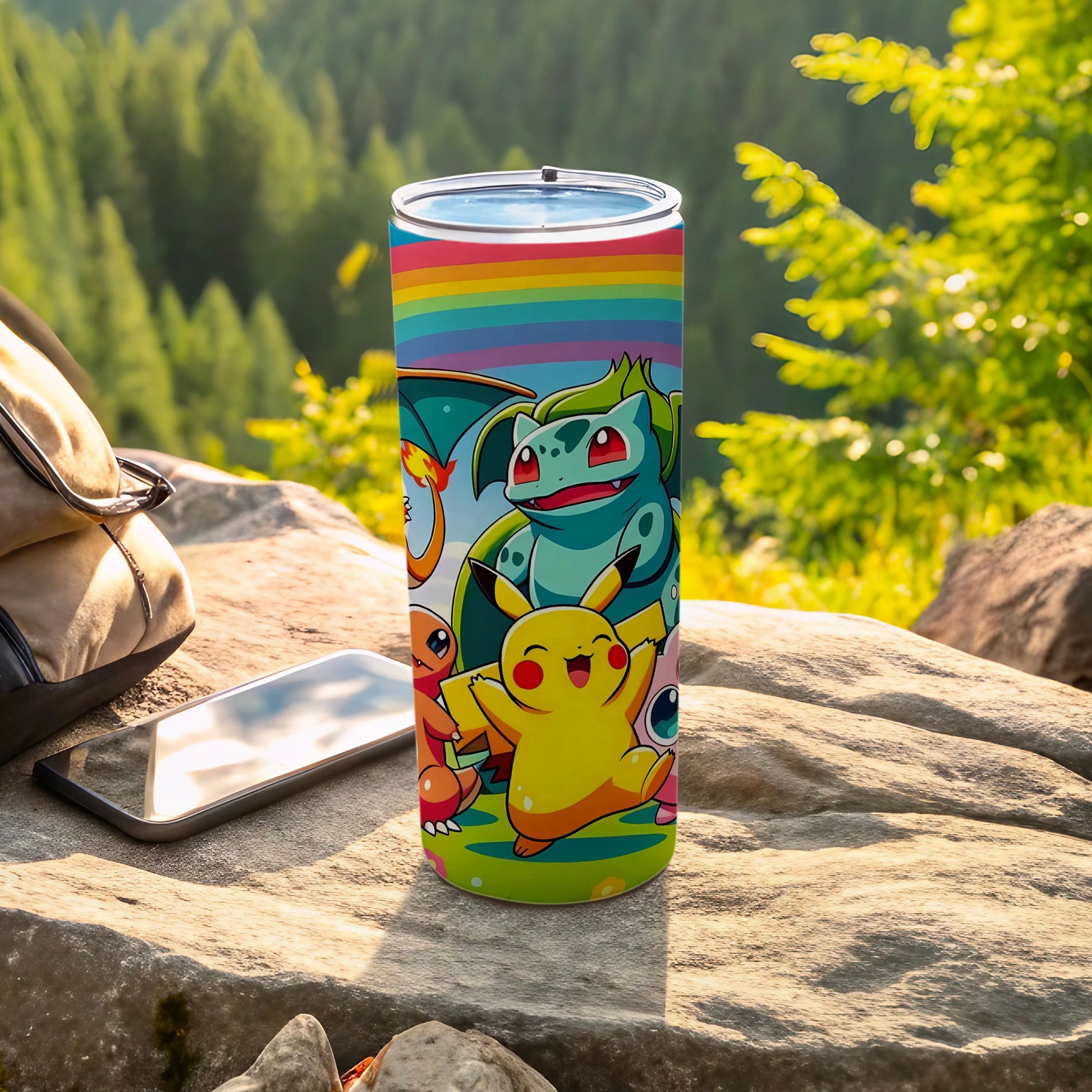 Vibrant Anime Characters Tumbler Perfect for Travel