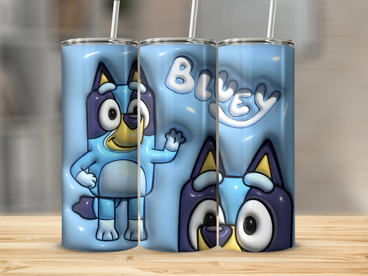 Bluey Character Design Stainless Steel Tumbler