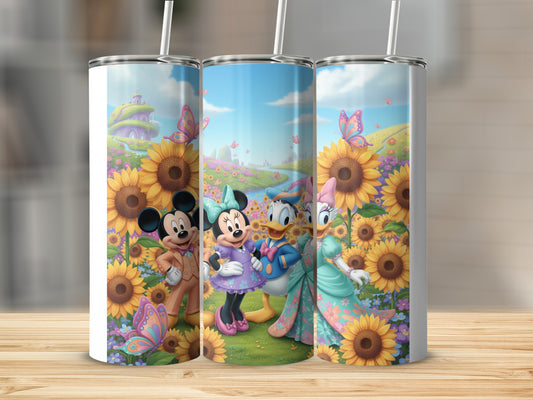 Magical Characters in Sunflower Field Tumbler