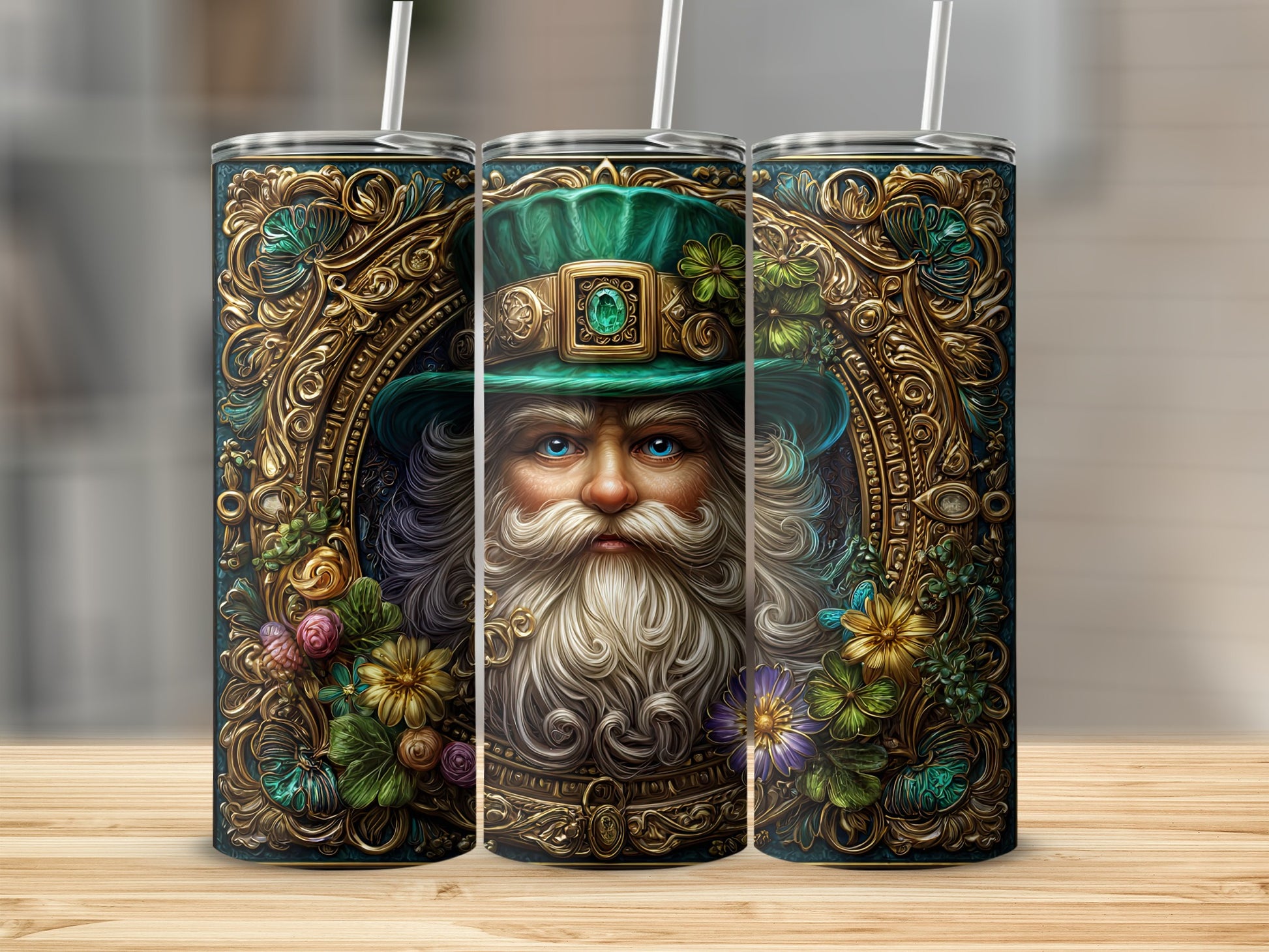 Intricately Designed Leprechaun Theme Tumbler Product