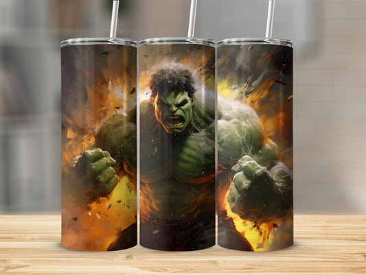 Epic Hulk Design Explosion Art Thermos Flask