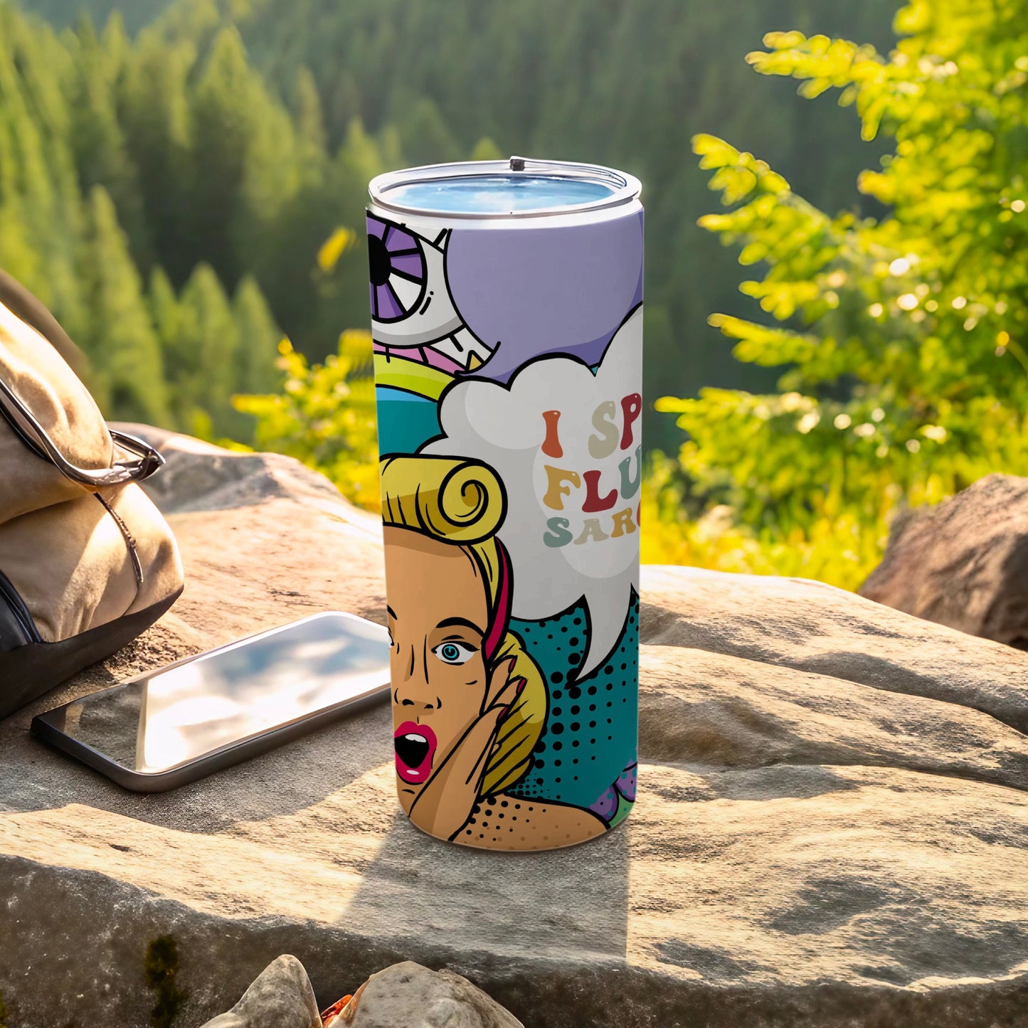 Pop Art Style Colorful Insulated Travel Mug 20 oz