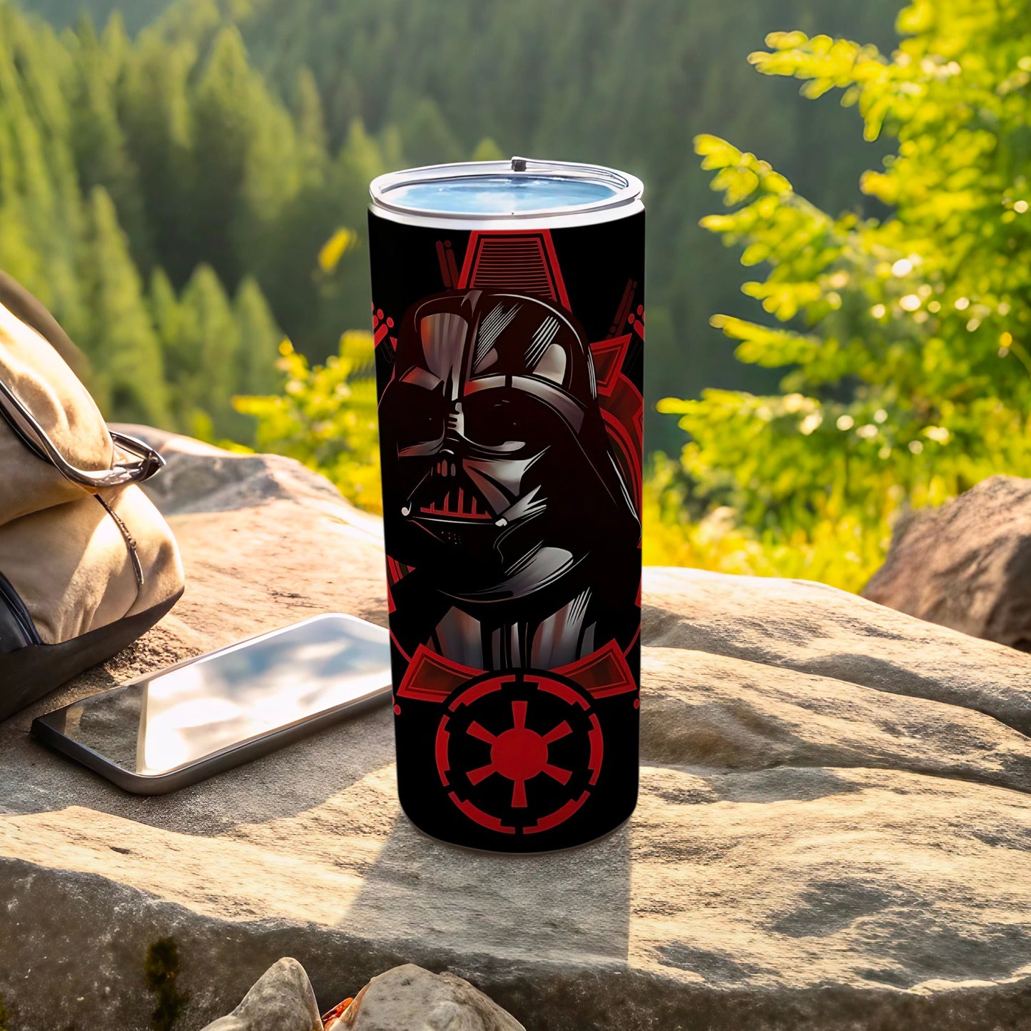 Darth Vader Helmet Red Symbol Black Tumbler product type