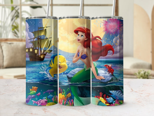 Enchanting Mermaid Adventure Themed Drink Tumblers