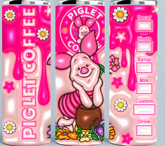 Piglet Coffee 3D Tumbler
